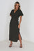 Sherry Midi Dress - Khaki/Black