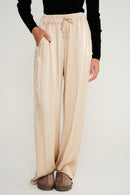 Satin Trousers - Cream