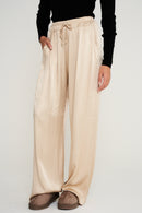 Satin Trousers - Cream