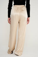 Satin Trousers - Cream