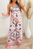 Scarf Print Co-Ord - Beige