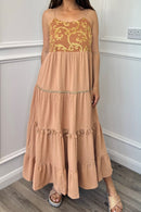 Aliza Dress - Dark Beige