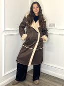 Aviator Coat - Brown