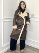 Aviator Coat - Brown