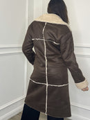 Aviator Coat - Brown