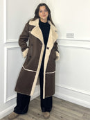 Aviator Coat - Brown