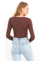 Kefi Bodysuit - Chocolate Brown