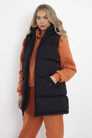 Mid Length Gilet - Black