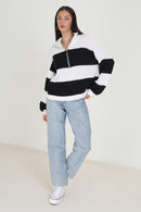 Florence Stripe Jumper - Black