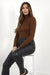 Mia Cropped Jumper - Choc Brown