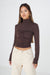 Greta Top - Choc Brown