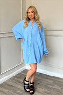 Elsi Cotton Blouse - Blue