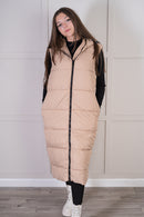 DENMARK GILET COAT - CAMEL