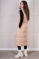 DENMARK GILET COAT - CAMEL