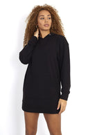 RAKU HOODIE DRESS - BLACK